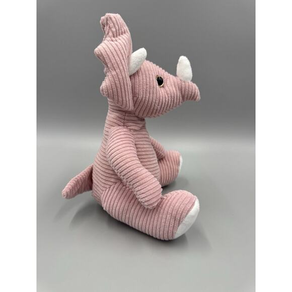 Naturally Kids Pink Plush Triceratops Dinosaur Stuffed Animal No Backpck 8” - Picture 4 of 11